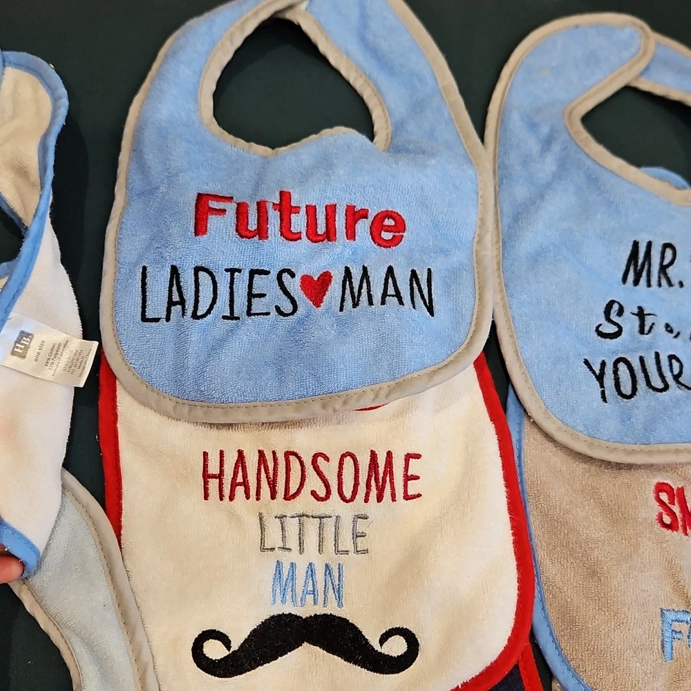 Baby Funny Sayings Bib Set - 8